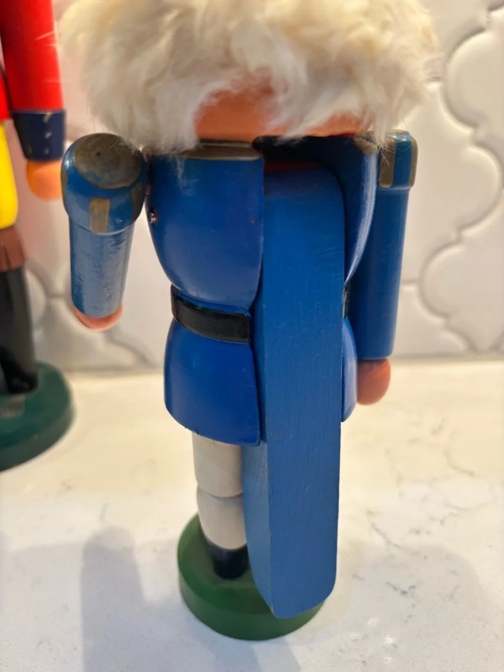 Vintage German Erzgebirge wooden nutcrackers King and soldier figures